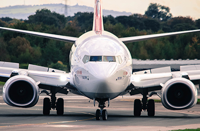 aeroplane on a runway