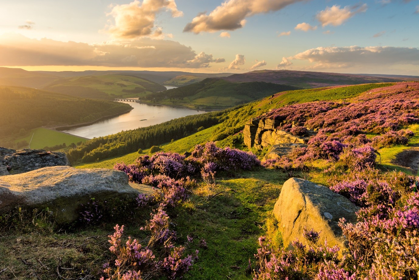 breathtaking view of the rolling hills and scenic landscape of the peak district
