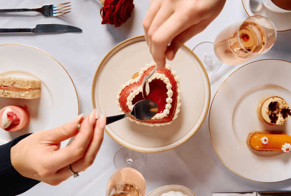 Valentine's Day sharing cake