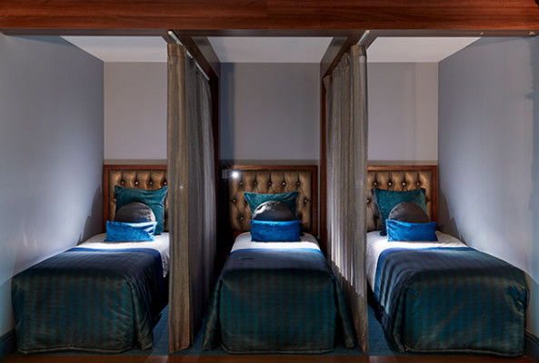 The Midland rena spa three treatment beds with dividers between