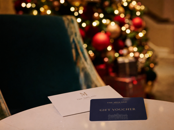 Christmas gift exchange at a festive dinner